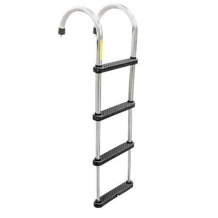 Whitecap Stainless Steel Removable Telescoping Pontoon Ladder - 4 Step S-1862C